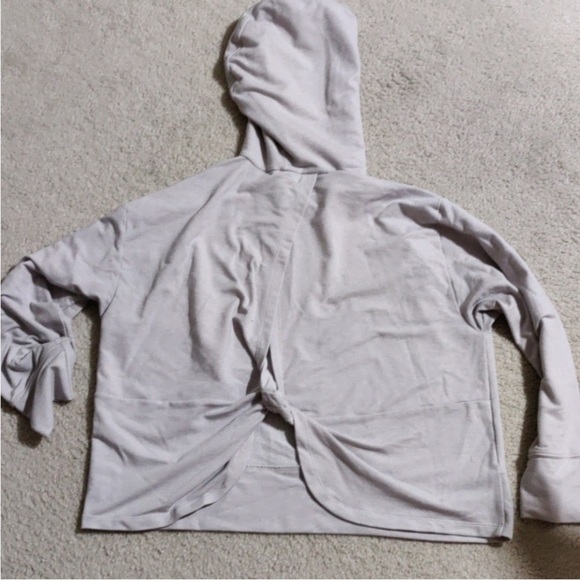 New Balance Twist Back Gray Hoodie - Picture 2 of 4